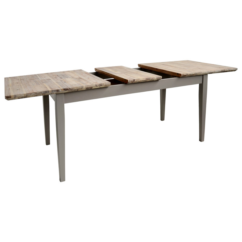 Bayou 200 cm Rectangular Wood Top Dining Table with Wood Base, Dove Gray