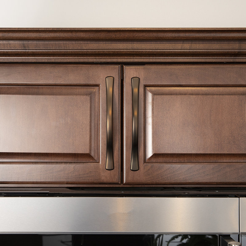 Poignées d'armoire de cuisine Euro-Contemporary, poignées de tiroir d'armoire à noyau solide, 5 1/16 po (128 mm)