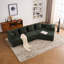 Memory Foam Couch, No Installation & Easy To Transport, Deep Seat Modern Sofa With Chenille Fabric