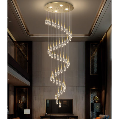 Lustre moderne à intensité variable avec 46 lumières 46 pi