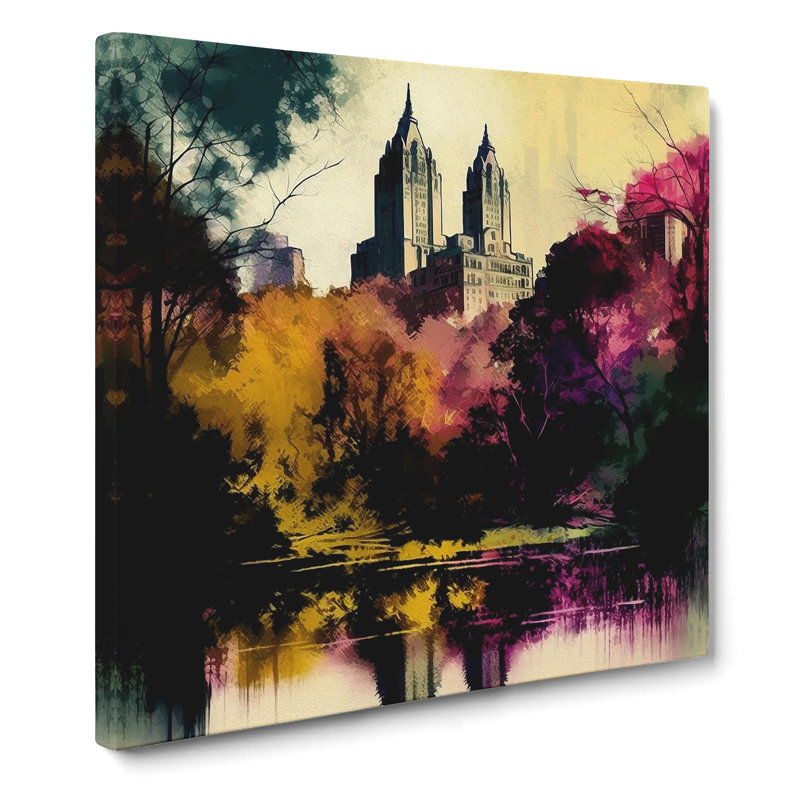 Central Park Expressionism - No Frame Print, 35cm H x 35cm W x 3cm D