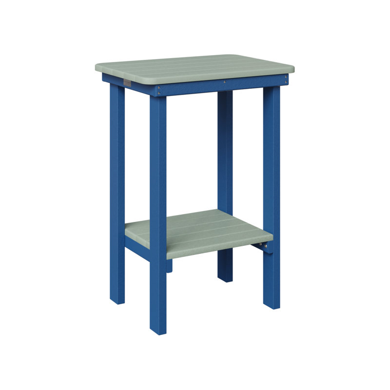 Berlin Gardens Rectangular End Counter Table, Seafoam, Pacific Blue