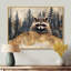 Mignon raton laveur dans la forêt hivernale II - Raton laveur, art mural-2002569801-2002569841