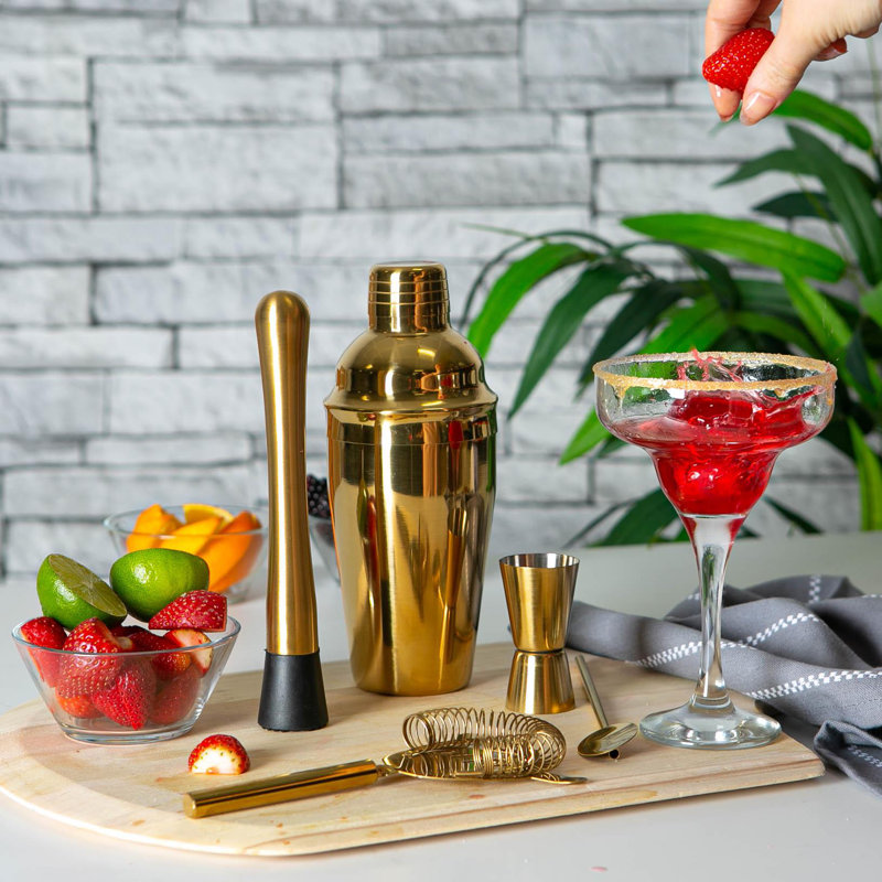 Margarita Cocktail Shaker Set, Gold