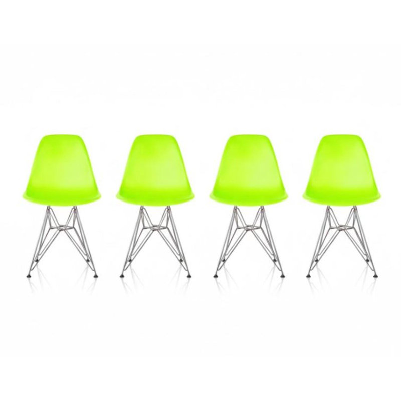 Chaise d'appoint en plastique Renna, Vert