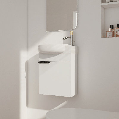 Ensemble de meuble-lavabo mural simple 17 po Tayea
