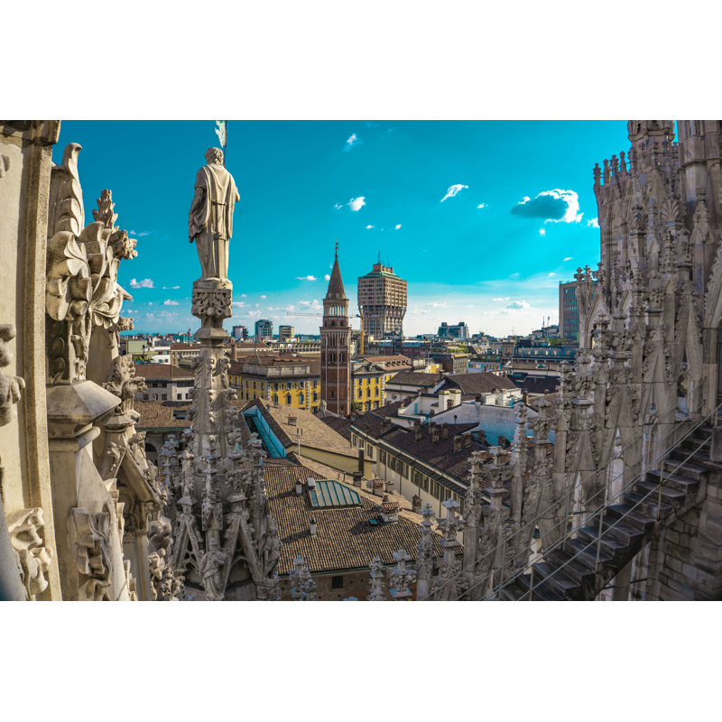 Cathédrale de Milan - photographie sur toile tendue, H 12 po x l 18 po x P 1,25 po