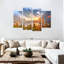 Lakeside Mountains, Montana, lac Saint Mary - 4 pièces sur toile tendue-92788732
