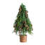 2Ft. Artificial Down Swept Cedar Christmas Tree With Pinecones In Rustic Decorative Planter