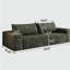 Canapé 71 po 71 po, tissu velours côtelé, sièges profonds, canapé causeuse confortable, sans assemblage, 1 pièce pour salon, chambre à coucher, salle de conférence, appartement, vert