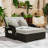 Outdoor 2-Person Recliner Chaise Lounge with Adjustable Backs, Cushions and Weatherproof Cover-2084687913-2084687919