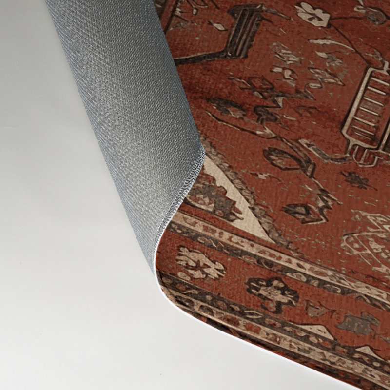 Tapis turc intérieur et extérieur brun, Rectangle 5 pi x 7 pi