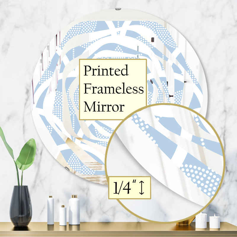 Miroir mural japonais, H 31,5 po x l po