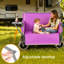 Chariot pliable 3-en-1 avec banc et table pliante à l'arrière, capacité de 500 lb, idéal pour le camping, la plage et le jardin-124642018