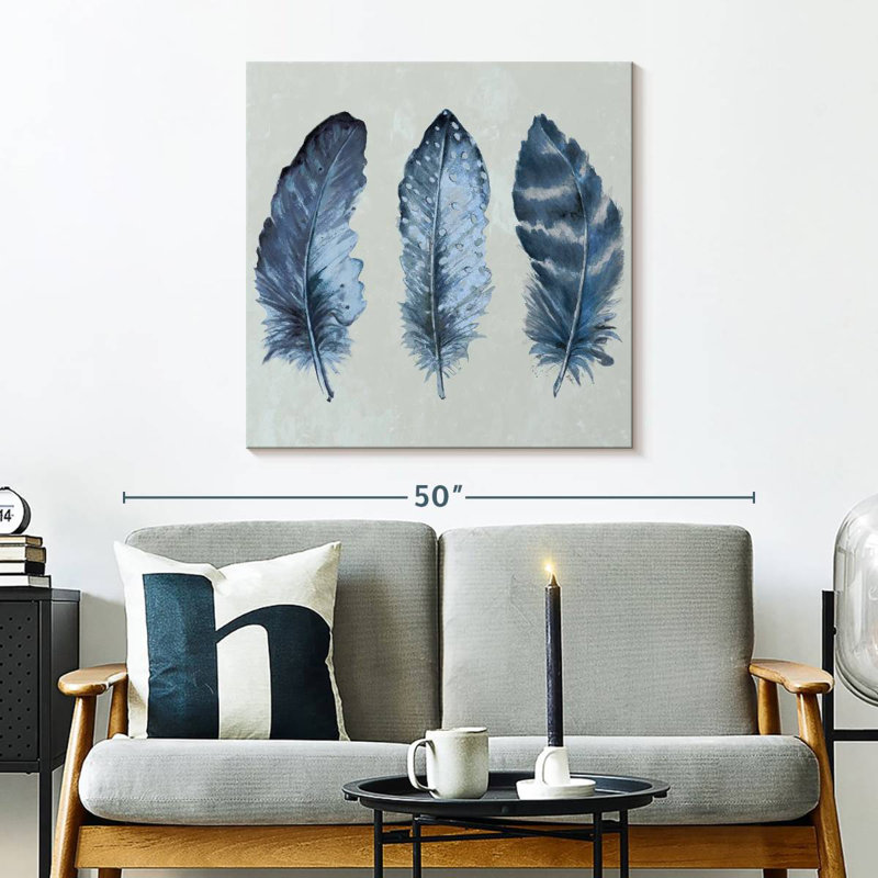 Kerner Indigo Blue Feathers I