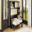 Lit escamotable double avec bureau et armoires en rotin, lit mural peu encombrant pour le bureau personnel-1134743417