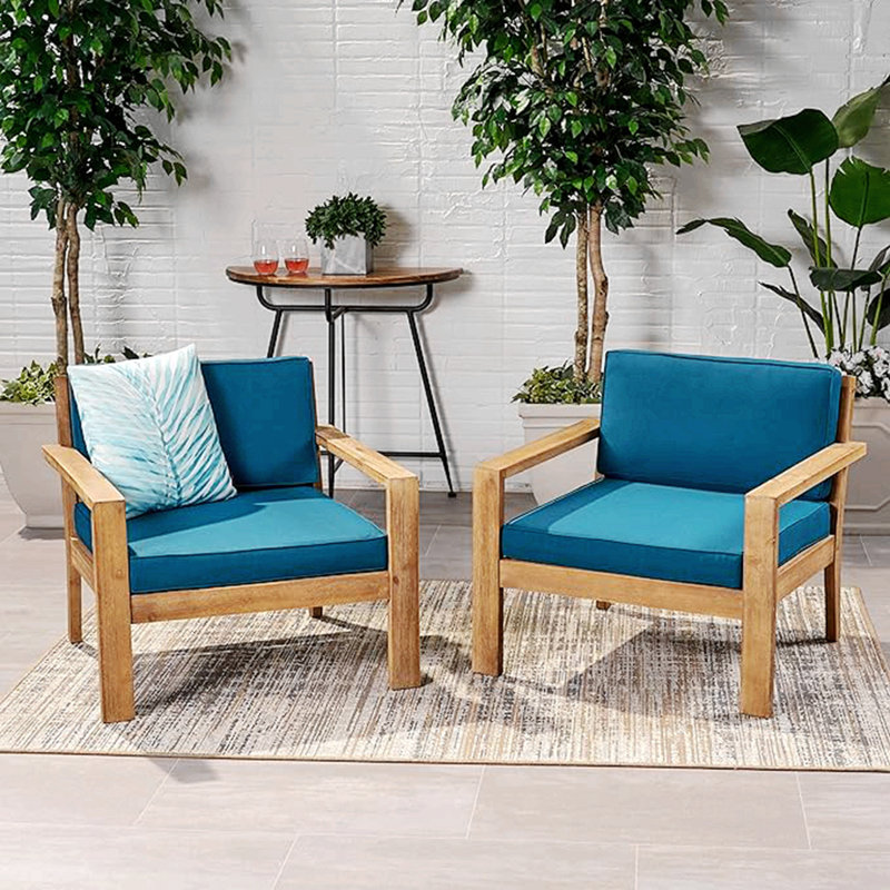 Ensemble de 2 fauteuils club Santa Ana avec coussins, salon ou sièges confortables