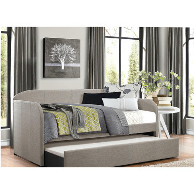 Lit gigogne escamotable en tissu de style moderne moderne
