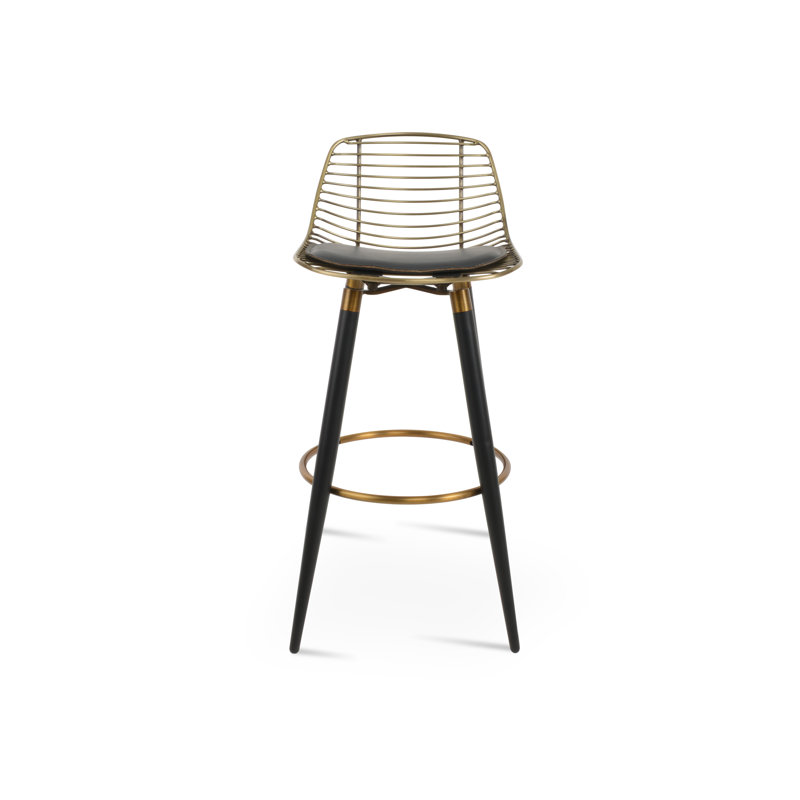 Tiger Mini Ana Stools, Black/Brass, Caramel