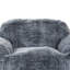 Fauteuil à billes moderne en mousse viscoélastique douce avec accoudoirs, chaise longue de salon, bleu et gris