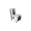 Seat Belt Cotton Upholstered Solid Back Side Chair in Gray