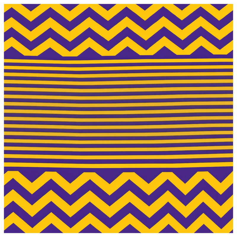 Coussins décoratifs à chevrons jaunes et mauves à rayures, 14 X 14 pouces
