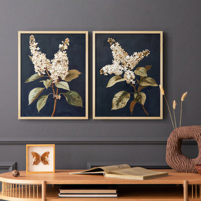 Série FLORAL CLVI - reproduction encadrée de qualité supérieure - prête à être accrochée - aucun clou requis - aucun clou requis