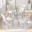 Ensemble de salle à manger à piédestal rond 5 pièces avec chaise capitonnée en velours pour salle à manger et salon-1246170666-1234961160-1248467042