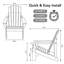 Chaise Adirondack en bois massif Grandview-1847211992