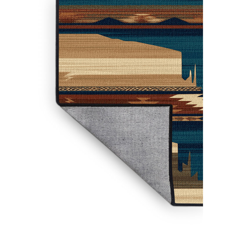  Tapis lavable Mesa and Butte Southwestern, Rectangulaire 7 pi x 10 pi