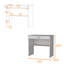 Bureau de rangement avec tiroir et tablette-2092445842