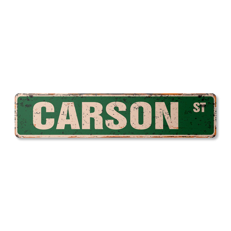 Plaque de rue Carson en plastique robuste 4 po x 18 po