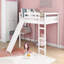 Lit mezzanine avec glissade, conception multifonctionnelle, lit double