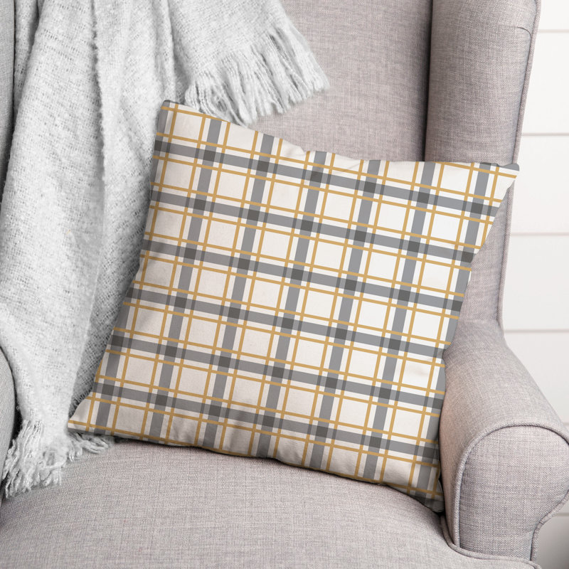 Plaid Reversible Throw Pillow