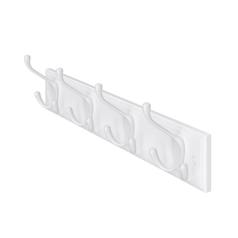 Porte-manteau mural pour salle de rangement entrée pour vestibule Willhite, Blanc