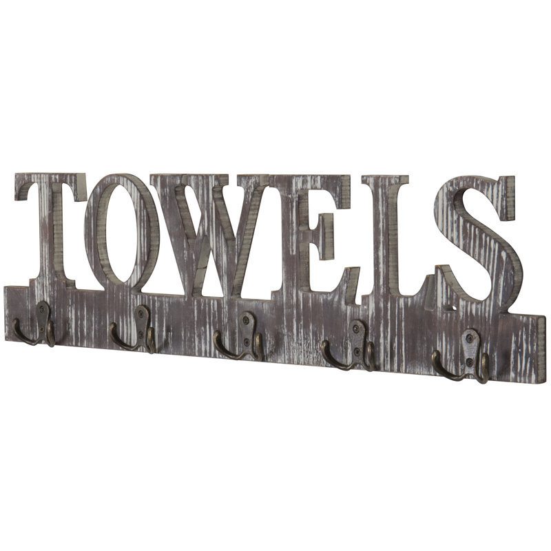 Wood Wall Towel Rack