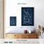 Chaise de barbier, brevet bleu sur toile-810924671