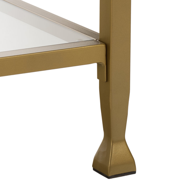 Charney Geometric Bookcase, Gold