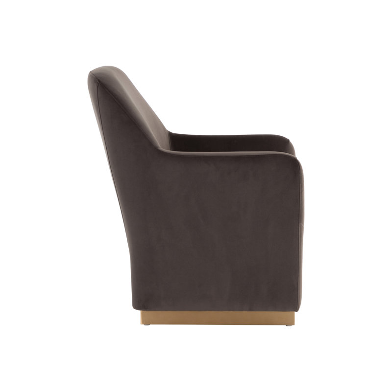 Lounge Chair, Gray Polyester