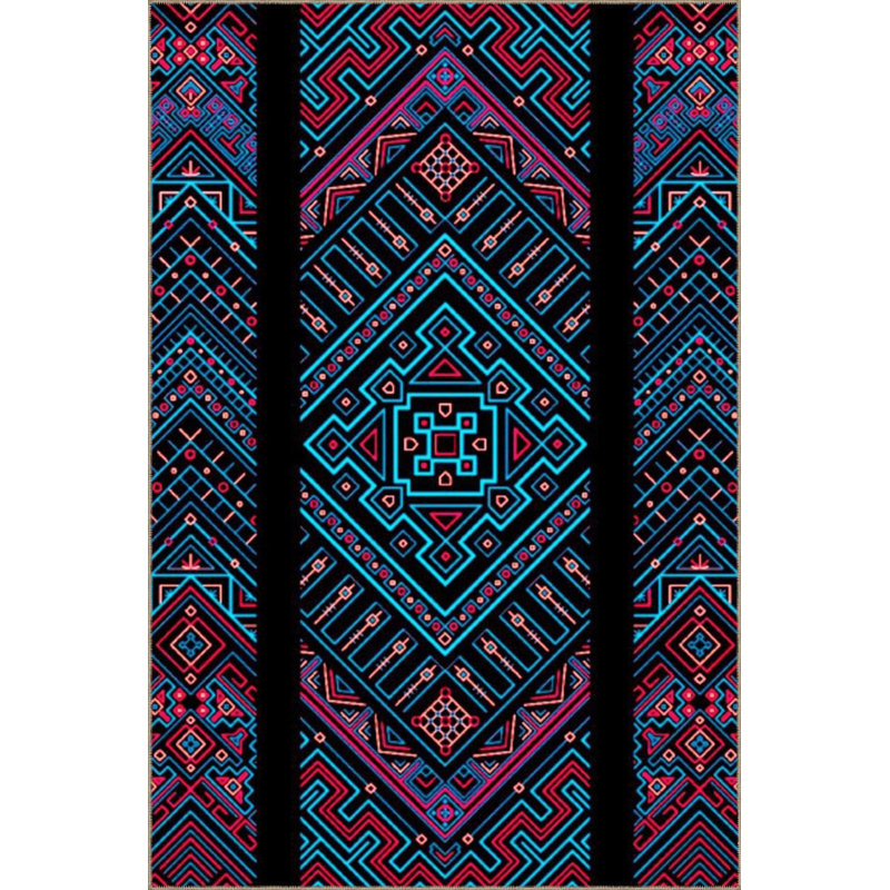 Multi Color Mixed Geometric Shape and Lines Pattern Modern Decorative Machine Washable Area Rug, Rectangle 4'7" x 6'7"