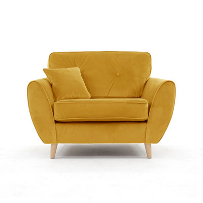 Rafe Scandi Style Velvet Loveseat