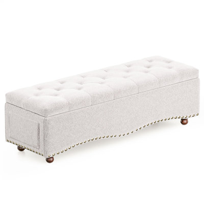 Treda Upholstered Ottoman by Latitude Run