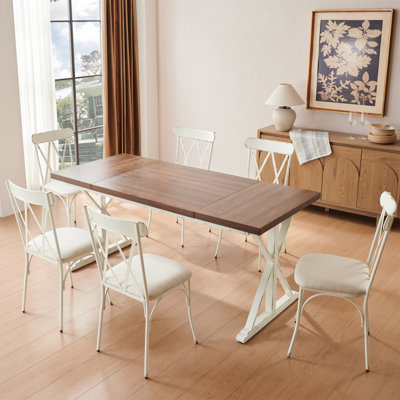 Cottrill 6 - Person Rectangular Double Pedestal Dining Table Set