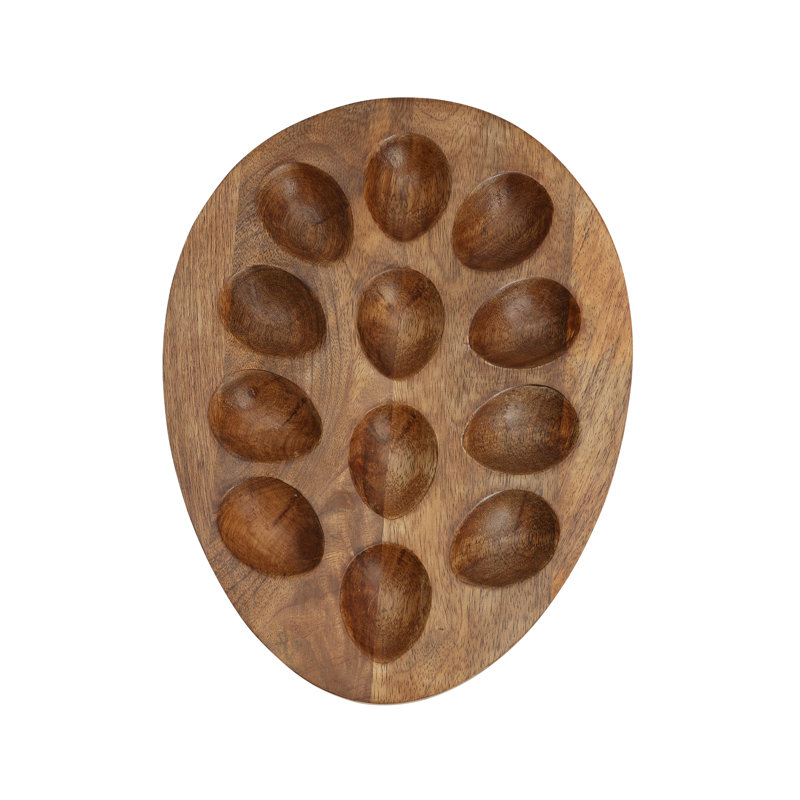 Plateau ovale oval en bois de manguier