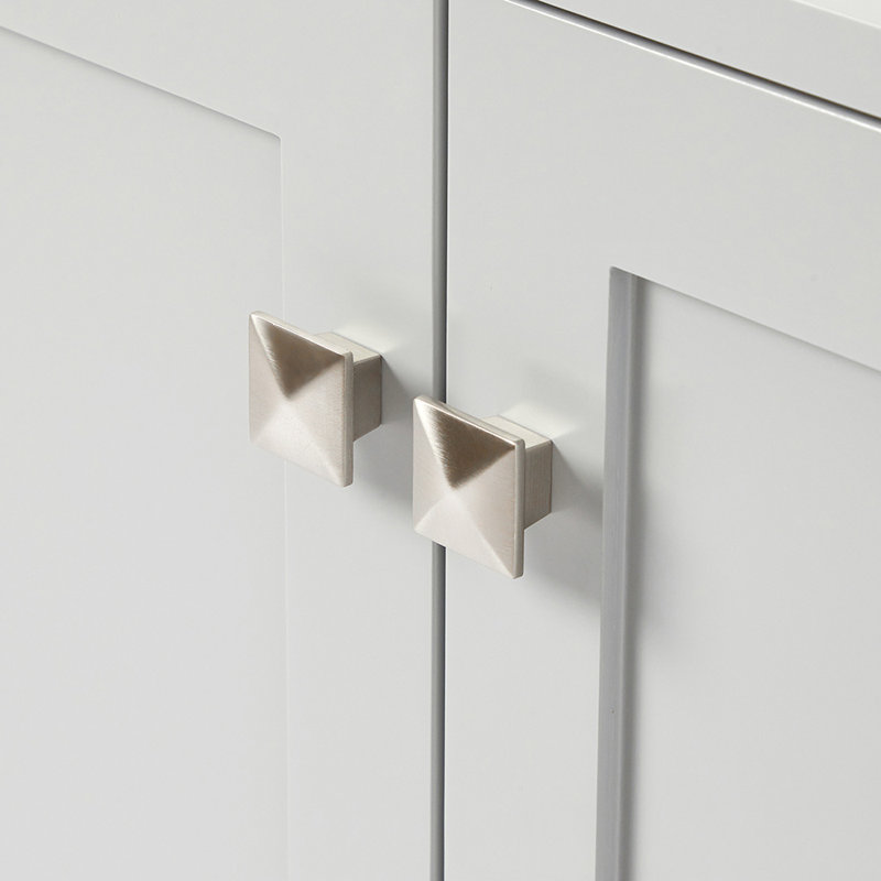 Ariel Cambridge 36 In. Left Offset Vanity With 2 In. Carrara Marble Countertop, Gray/Brushed Nickel, Rectangular, Left