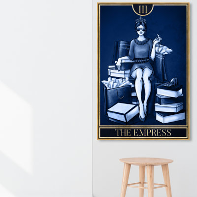 «The Empress Tarot Blue», reproduction d'impression sur toile