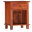  Armoire de chevet en bois d'acacia massif 15,7 x 11,8 x 19,7 po