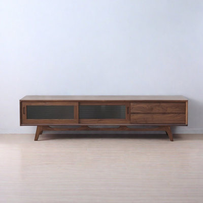 Modern simple black walnut TV cabinet