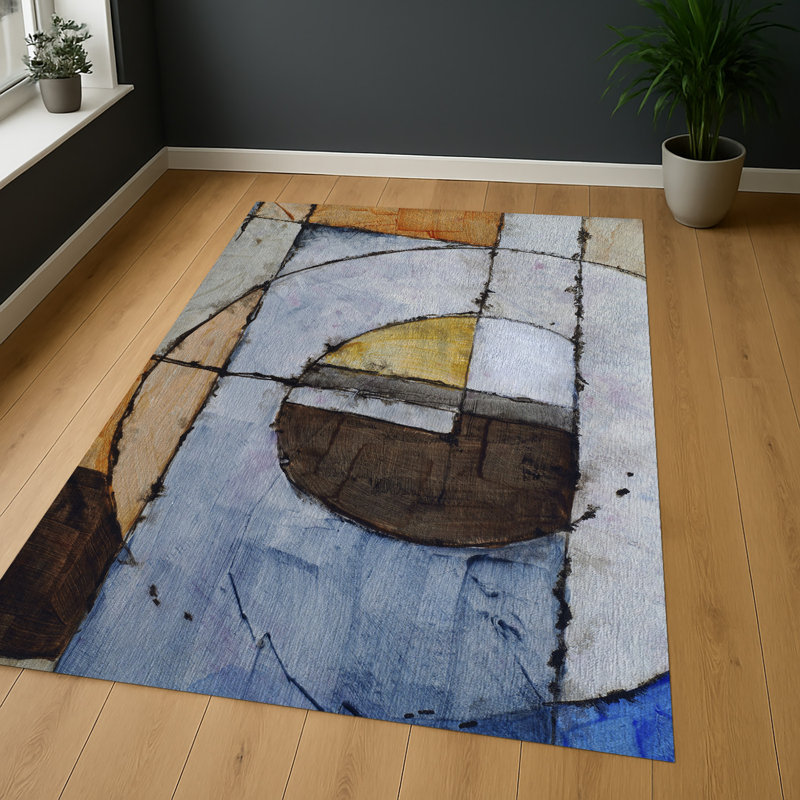 Geometric Area Rug, Rectangle 140 x 200 cm