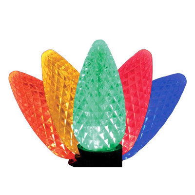  LED PS C9 Multicolored 25 ct Christmas Light Bulbs